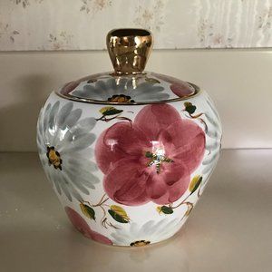 🌸 Vintage Floral Porcelain Jar Decanter – Portugal